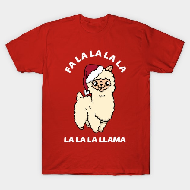 FA LA LA LA LA LLAMA - Cute funny Christmas design T-Shirt by toruandmidori